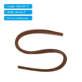 PATIKIL Quilling Strips Paper 60 Pieces 3/16 Inch (5 mm) 54 cm Origami Paper Quilling Strips for Arts DIY Crafts Christmas Metallic Copper