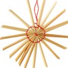 com-four® 12-Piece straw stars set - Christmas tree decorations made