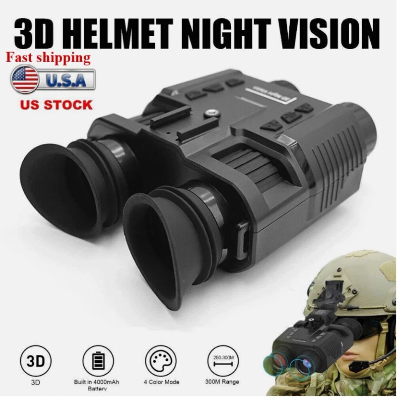 GOYOJO 3D 1080P 4K Night Vision Binoculars Infrared Head Mounted
