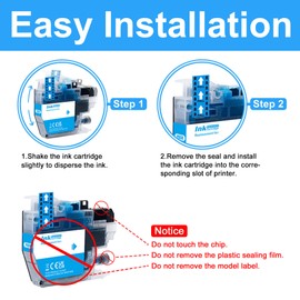LCL LC125 Ink Cartridge Compatible for Brother LC125 LC125XL LC125XLC LC125XLM LC125XLY for Brother J6920DW MFC-J6520DW J6720DW MFC-J4410DW J4510DW J4610DW J4710DW DCP-J4110DW (2Cyan 2Magenta 2Yellow)