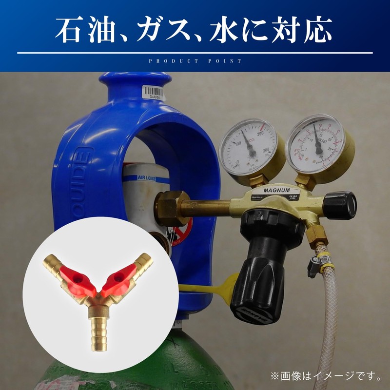 GRmkt Gas Hose Branch Fitting Joint Connector Bifurcation Y Type