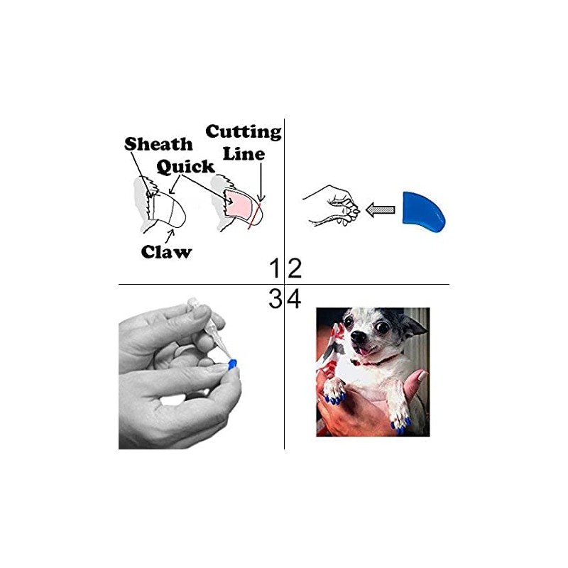 Pretty Claws 60 Piece Soft Nail Caps with Adhesive for