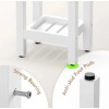 Unbranded White Shower Bench Stool with Storage Shelf