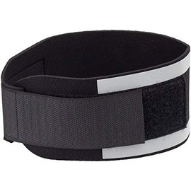 MSW Bike Wide Leg or Arm Band, Two Reflective Strips, Secure Loose Clothing, Comfortable + Easily Adjustable, (1) Band