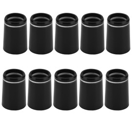 lasuroa 10pcs 370 Golf Tapered Ferrules, Black Golf Club Shaft Ferrules with Single Silver Ring Golfing Shaft Accessories for All Iron Shafts