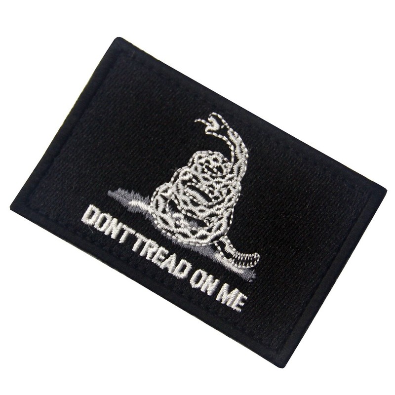 Don't Tread On Me Tactical Embroidered Morale Applique Fastener Hook&Loop