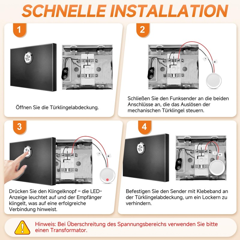 Radio signal forwarding radio extension set, 1 transmitter, 1 receiver