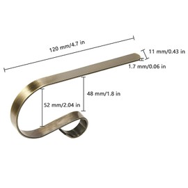 YUAI 8Pcs Christmas Fireplace Hooks, Christmas Stocking Holder for Mantle, Mantle Stocking Holder Hangers Clip, Stocking Hooks for Mantelpiece Decoration (Silver)