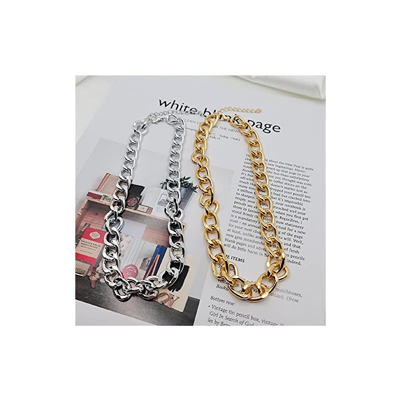 Zinx Chunky Gold Necklace for Women Thick Chain Cuban Necklace
