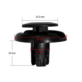 100 PCS Fastener Rivet Push Clips Plastic Fastener Clips Fit for Front Fender Liner Trim Panel Bumper Shield Rivet Kit Clips for 8mm Hole Compatible with Honda Acura Replaces OE # 91512-SX0-003