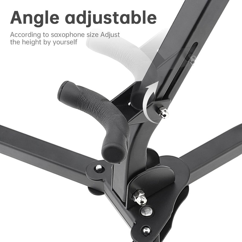 MoResolune Alto Tenor Saxophone Stand, Foldable Portable Metal Holder