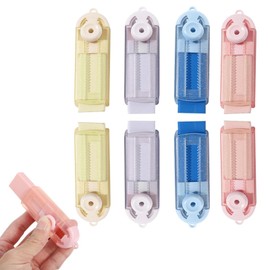 4 Colors Cute Erasers, Retractable Erasers with Plastic Sleeve, Erasers for Pencils, Push-Pull Aesthetic Erasers, Preppy Erasers for Drawing, Writing, School Supplies and Office Use (8Pcs)