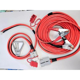 ITEC 3 PCS- 2 GAUGE 32 FT QUICK DISCONNECT JUMPER-BOOSTER CABLE SET, TOW-SERVICE