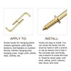 METALLIXITY 25pcs 36mm L Shaped Hooks Ceiling Hooks Metal Right