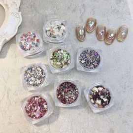 Nail art marble carving pattern terrazzo mother-of-pearl glitter 5 types - Terrazzo mother-of-pearl glitter-17 / 네일 아트 대리석 조각 무늬 테라조 자개 글리터 5종 - 테라조 자개글리터-17