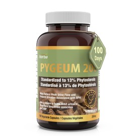 Herba Pygeum Supplement 200mg – 100 Capsules | Standardized to 13% Phytosterols | Pygeum Africanum as Prostate Supplement for Men | Made in Canada
