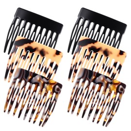 YBEATY 6 Pcs French Hair Side Combs Decorative Combs Strong Hold Clips for Small French Twist for Women Bun Chignon Up-Do Styling Girls Hair Accessories