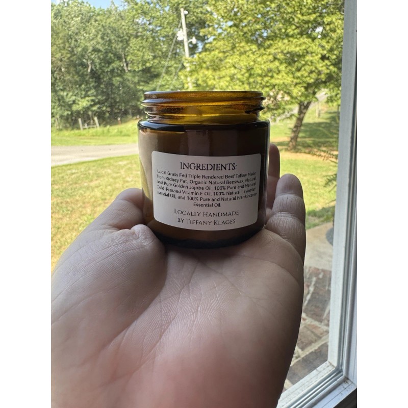 Homemade Whipped Natural Organic Grass Fed Beef Tallow and Honey