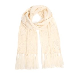 HEYO Ladies Winter Cosy Warm Scarf with Fringe HSD01, ecru