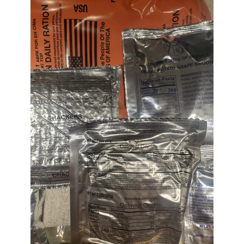 ameriqual 6 MRE Meals Ready to Eat Humanitarian Daily Rations