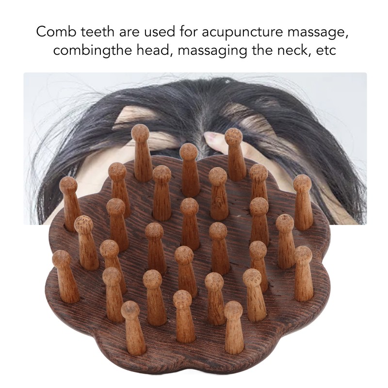 Wood Massage Comb Sandalwood Scraping Scalp Massage Comb Massager Tool