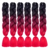 6pcs/lot Ombre Jumbo Braiding Hair Extensions 24 Inch High Temperature