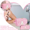 2PCS Letter A Printed Travel Cosmetic Bag – Water-Resistant Makeup