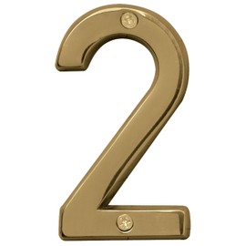 HY-KO Products BR-42PB/2 2 Number, 4In, Polished Brass