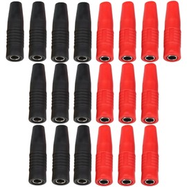 Pack of 20 Banana Plugs 4 mm for Bare Banana Plugs Speaker Insulated Banana Socket Extender for Blanker, Banana Plugs Red and Black, Speaker Amplifier Connection Speaker Plug