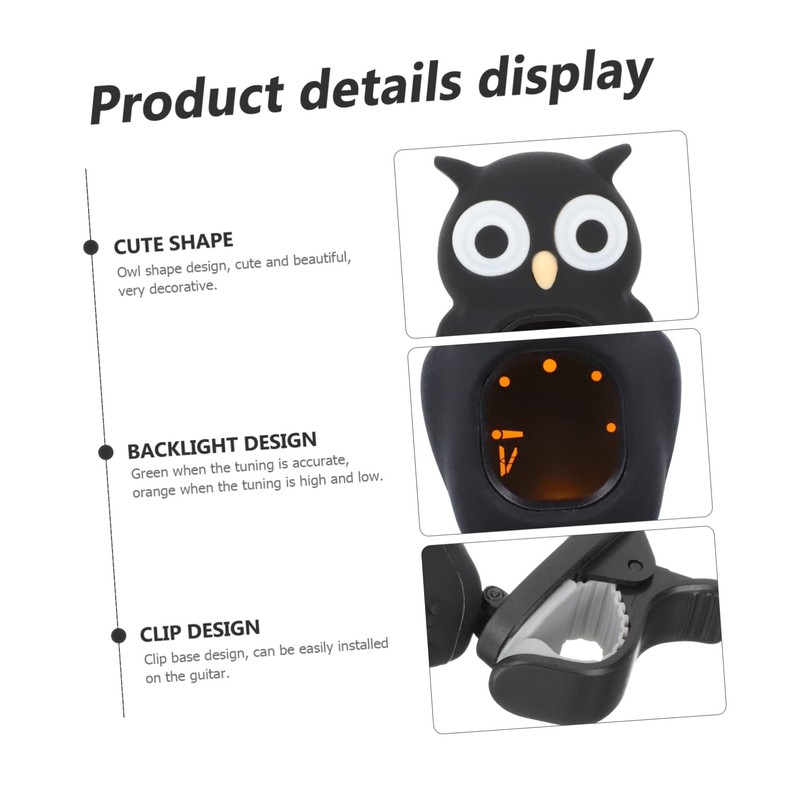 SUPVOX Cartoon Owl Guitar Tuner Clip-On Professional Tuning Tool for