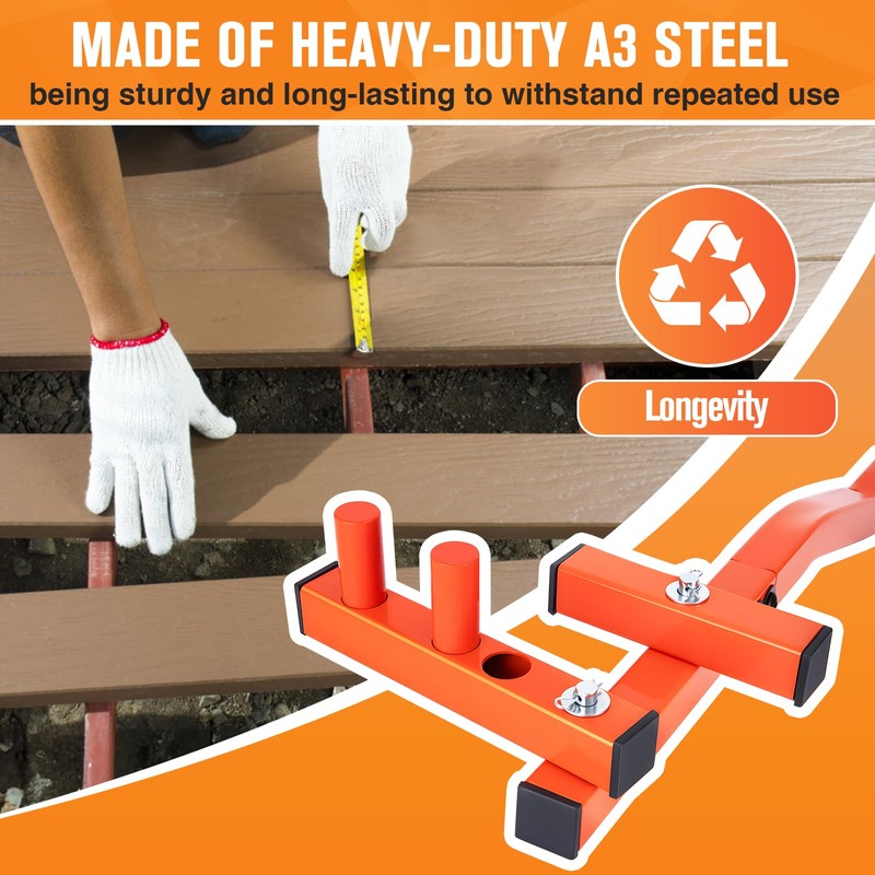 Deck Board Straightening Tool 24In, Adjustable Deck Board Bender, Heavy-Duty