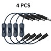 Clearhill 4Pcs 5-24V DC On/Off Switch with 5521DC Male and