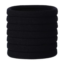 Mini Black Hair Ties, Small Elastic Bands for Hair Styling, 100 Pack