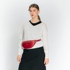 Lazarotti Bologna Women's Leather Belt Bag, Adjustable Shoulder Strap, Large