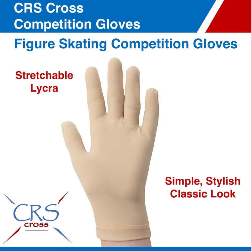 CRS Cross Competition Figure Skating Gloves. Fitted Glove for Ice