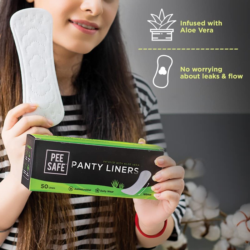 PEESAFE Aloe Vera Panty Liners for Women - Pack of