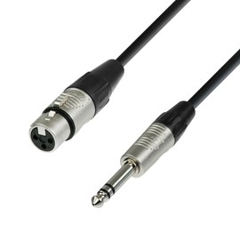 Adam Hall K4 BFV 0150 Microphone Cable REAN XLR Female to 6.3 mm Stereo Jack 1.5 m