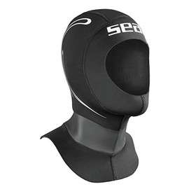 SEAC Tekno Kofhaube For Neoprene Diving Suits, 5mm Strong, With Vent Holes, For Women And Men, Black, M