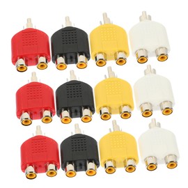 Gadpiparty Double Adapter y Splitter Cable Extender 1 Male to 2 Female Plugs Easy to Use Audio Video Connector