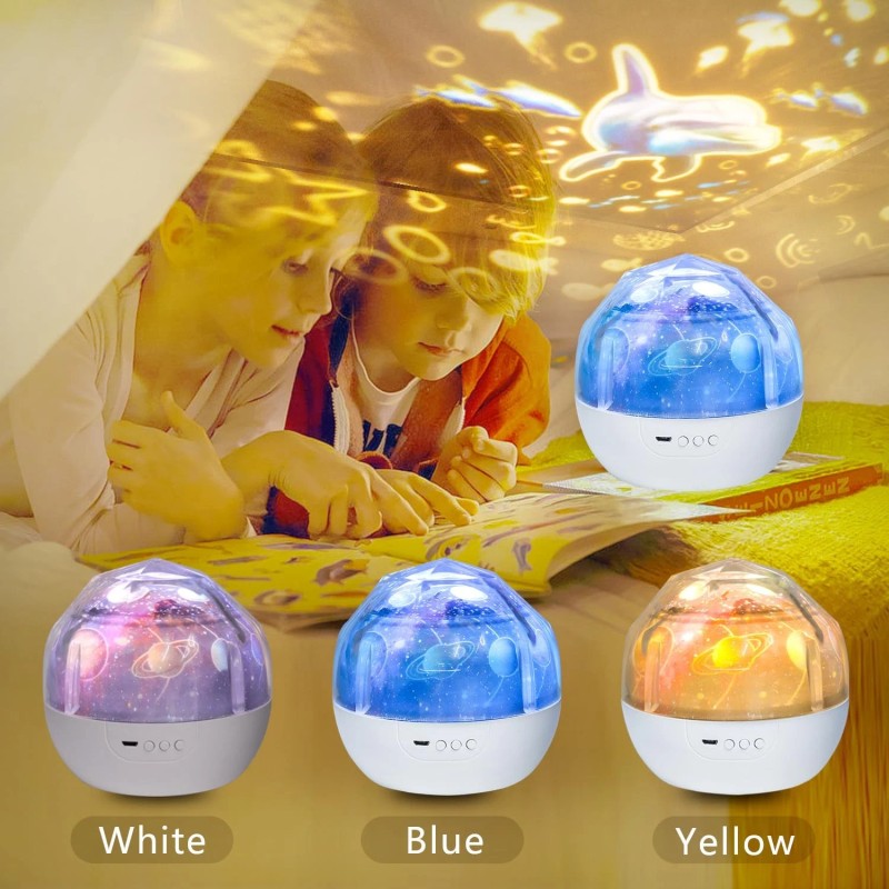 Lytrdit Sets of Films, Night Light Projector for Kids Bedroom,