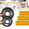 4 Pack Black Cooktop Drip Pans, Compatible with GE Hotpoint
