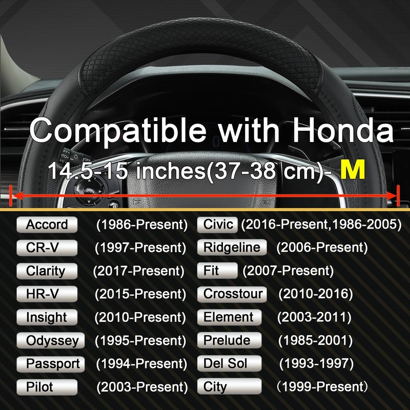 West Llama Customized Auto Car Steering Wheel Cover for Honda