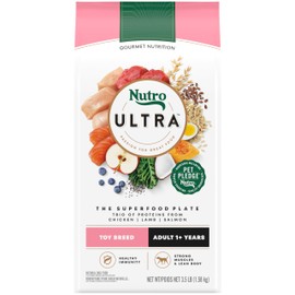 Nutro Ultra Adult Toy Breed Dry Dog Food, Trio of Proteins from Chicken, Lamb and Salmon, 3.5 lb. Bag