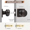 GOBEKOR Modern Passage Door Knob, 6 Pack Keyless Oil Rubbed