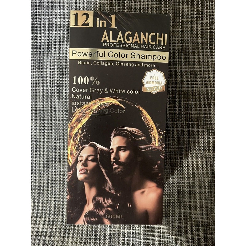 Alaganchi Natural Black. HAIR DYE AMMONIA FREE , NO PPD.