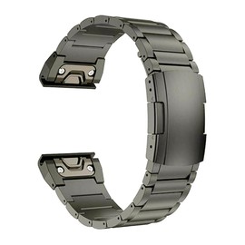 synsing 26 mm Titanium Bracelet with Quick Release Compatible with Fenix 8 51 mm/Enduro 3 51 mm/7X Pro/6X Pro, 22 mm Metal Bracelet 22 mm Compatible with Fenix 8 47 mm/E 47 mm/7/6 Pro/5