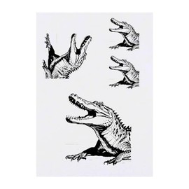 4 x 'Crocodile Jaws Open' Temporary Tattoos (TO00071656)