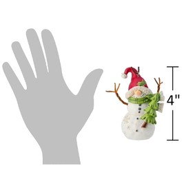 The Bridge Collection 4" Christmas Gnome Snowman Ornaments - Set of 2 - Home for The Holidays - Gnome Christmas Decor - Snowman Ornaments for Christmas Tree - Gnome Christmas Ornaments