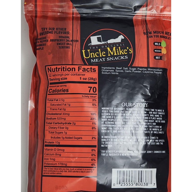 Spicy Hot Beef Jerky 2lb Bag The Original Meat Snack