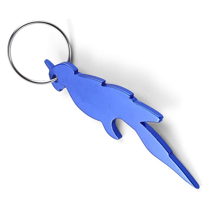 Komonee Parrot Blue Bottle Opener Key Chain Metal Wildlife Bird
